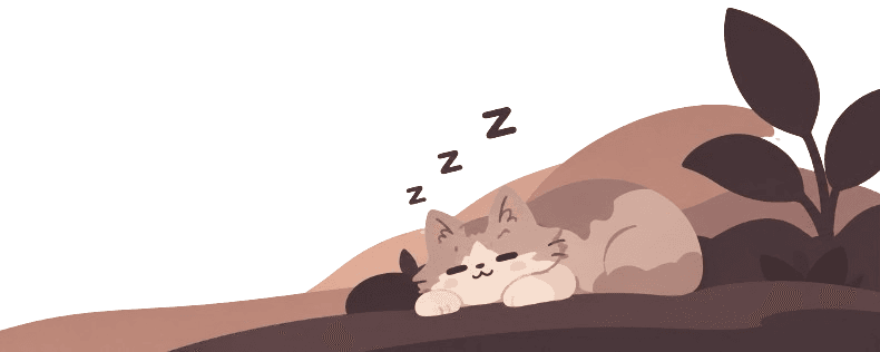 Sleeping cat illustration